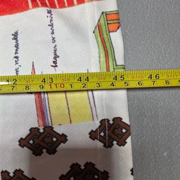 Tory Burch Womens L Silk Blend Laurence Scrapbook Belted Shirtdress - Picture 14 of 16